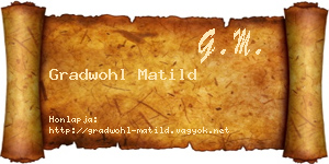 Gradwohl Matild névjegykártya